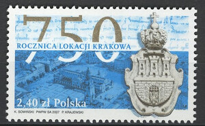 4165 czysty** 750 rocznica lokacji Krakowa