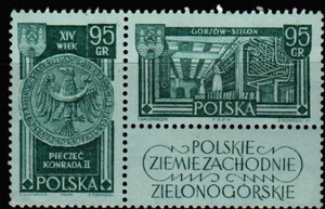 1153-1154 nierozerwana trójka czyste** Polskie Ziemie Zachodnie