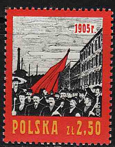 Znaczek Polski. 2535 czysty** 75 rocznica rewolucji w 1905 r. 