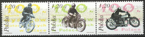 3923-3925 pasek czyste** 100 rocznica wyścigów motocyklowych w Polsce