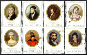 znaczki pocztowe1870-1877 kasowane Miniatury w zbiorach Muzeum Narodowego