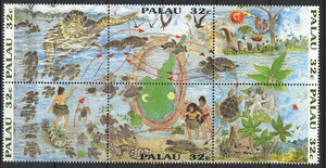 Palau Mi.0975-980 sześcioblok czyste**