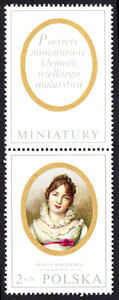 znaczek pocztowy 1874 przywieszka nad znaczkiem czyste** Miniatury w zbiorach Muzeum Narodowego