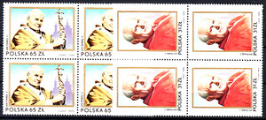 Znaczki Pocztowe. 2720-2721 czwórki czyste** II wizyta papieża Jana Pawła II w Polsce