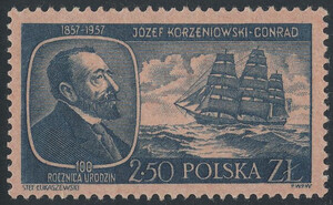 898 b papier średni gładki czyste** 100 rocznica urodzin Józefa Conrada-Korzeniowskiego