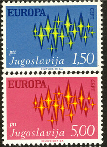 Jugosławia Mi.1457-1458 czyste** Europa Cept