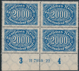 Deutsches Reich Mi.253 w czwórce HAN 7959.22 czyste**