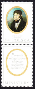znaczek pocztowy 1876 przywieszka pod znaczkiem czyste** Miniatury w zbiorach Muzeum Narodowego