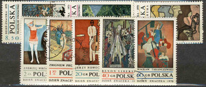znaczki pocztowe 1885-1892 kasowane Dzień Znaczka - Polskie malarstwo współczesne